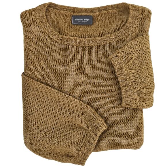 Wooden Ships Sweaters - Wooden Ships Paola Buendia Brown Mohair/Wool Blend Crewneck Sweater XS